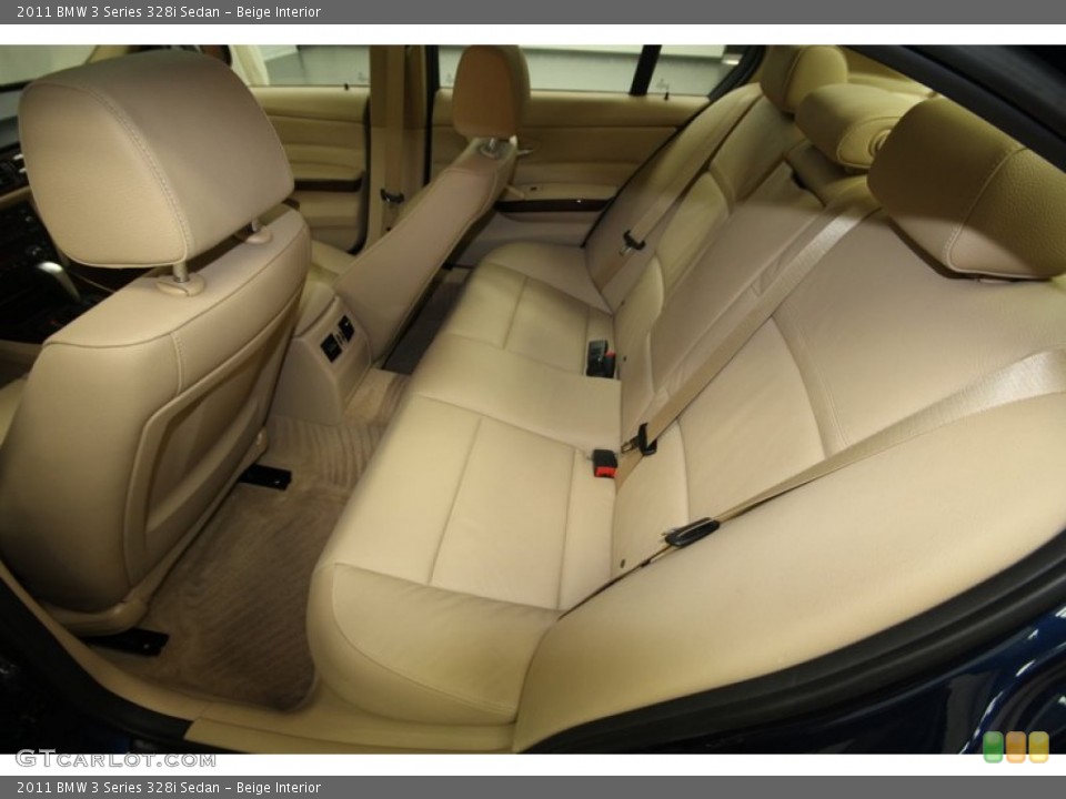 Beige Interior Rear Seat for the 2011 BMW 3 Series 328i Sedan #72948885