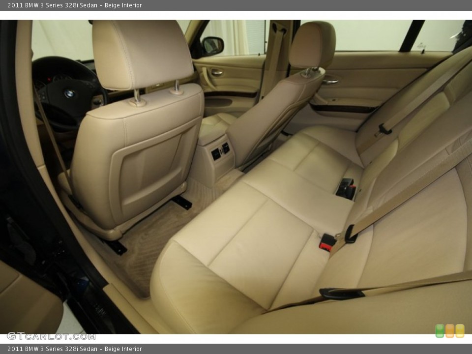 Beige Interior Rear Seat for the 2011 BMW 3 Series 328i Sedan #72949167