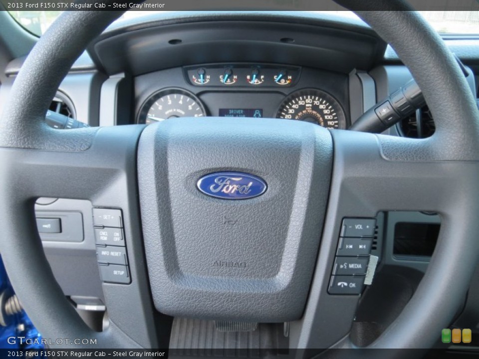 Steel Gray Interior Steering Wheel for the 2013 Ford F150 STX Regular Cab #72950052