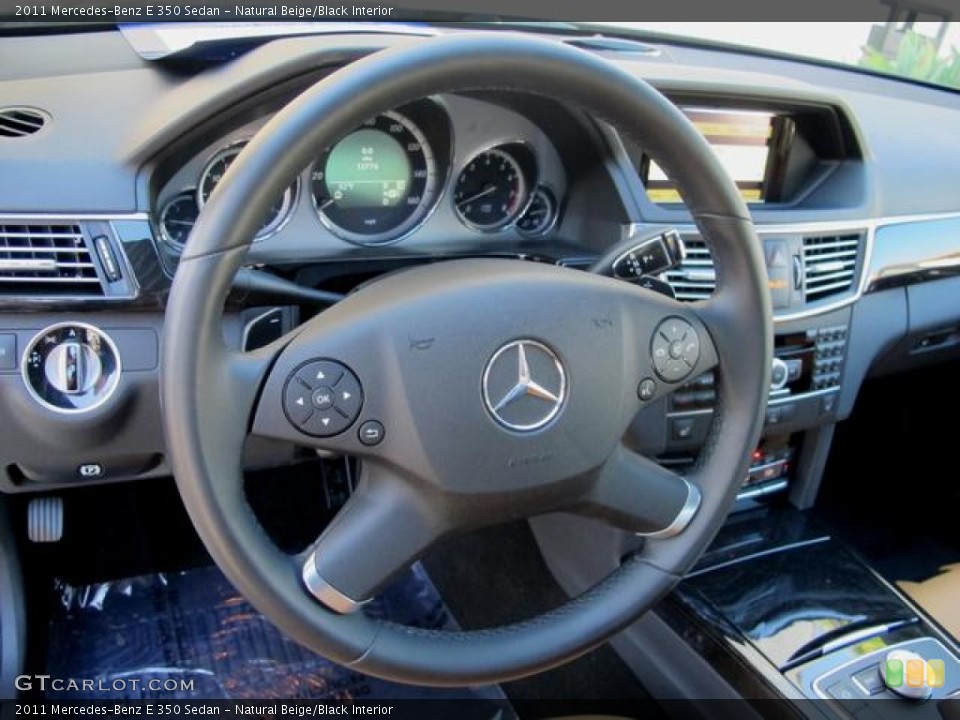 Natural Beige/Black Interior Steering Wheel for the 2011 Mercedes-Benz E 350 Sedan #72951099