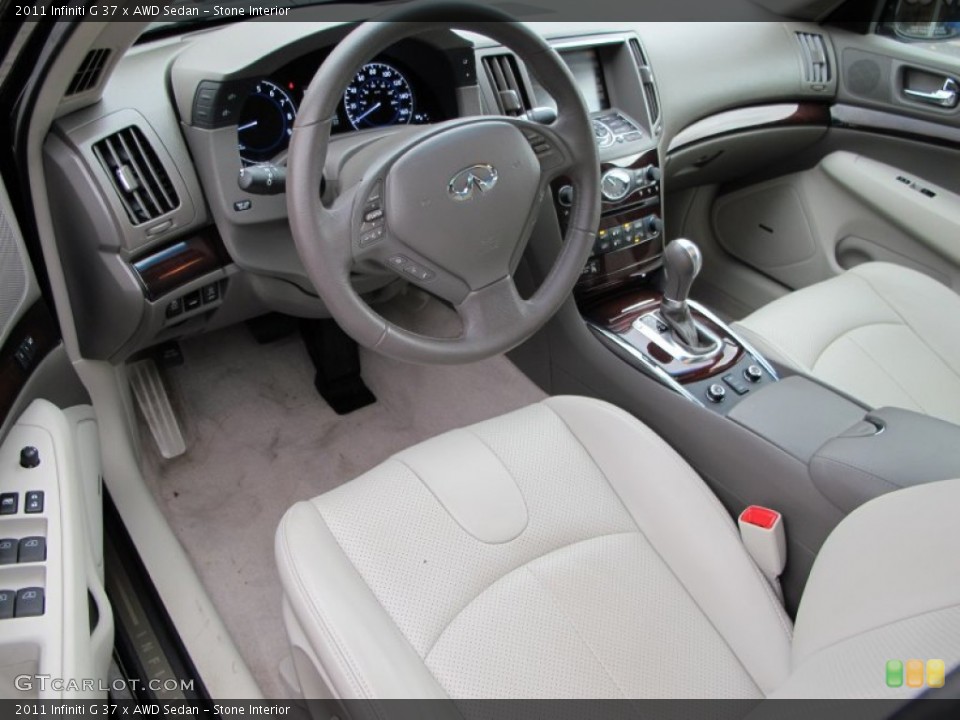 Stone Interior Prime Interior for the 2011 Infiniti G 37 x AWD Sedan #72952047