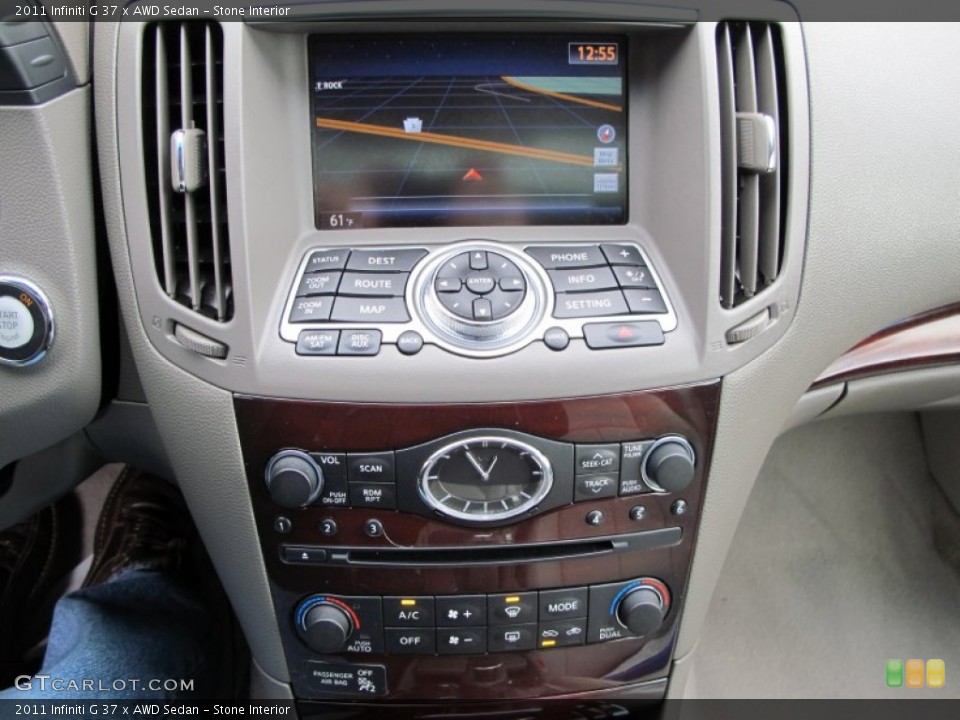 Stone Interior Controls for the 2011 Infiniti G 37 x AWD Sedan #72952349