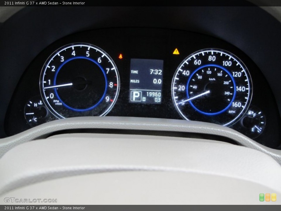 Stone Interior Gauges for the 2011 Infiniti G 37 x AWD Sedan #72952407