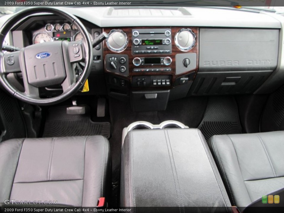 Ebony Leather Interior Dashboard for the 2009 Ford F350 Super Duty Lariat Crew Cab 4x4 #72954279