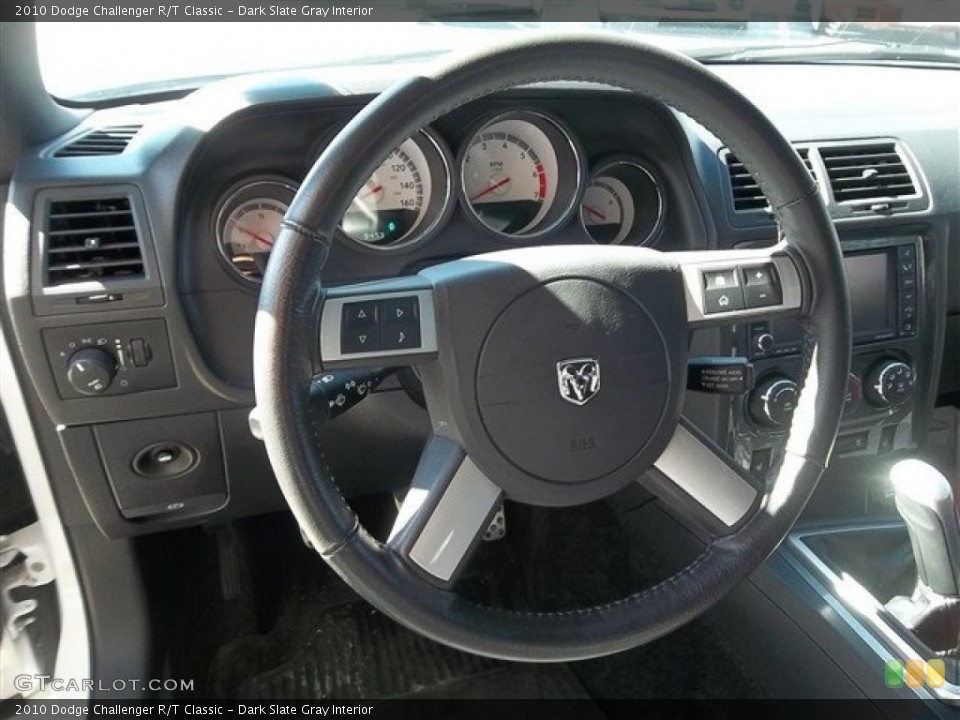Dark Slate Gray Interior Steering Wheel for the 2010 Dodge Challenger R/T Classic #72954521