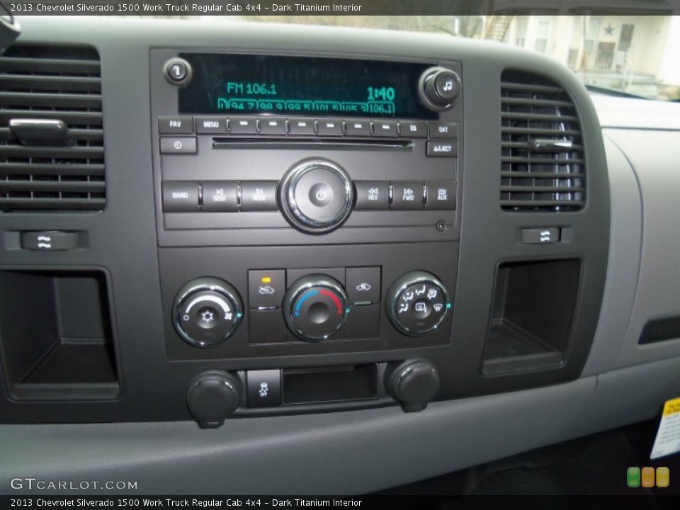 Dark Titanium Interior Controls for the 2013 Chevrolet Silverado 1500 Work Truck Regular Cab 4x4 #72959016