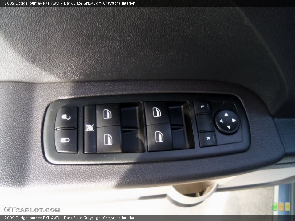 Dark Slate Gray/Light Graystone Interior Controls for the 2009 Dodge Journey R/T AWD #72961905