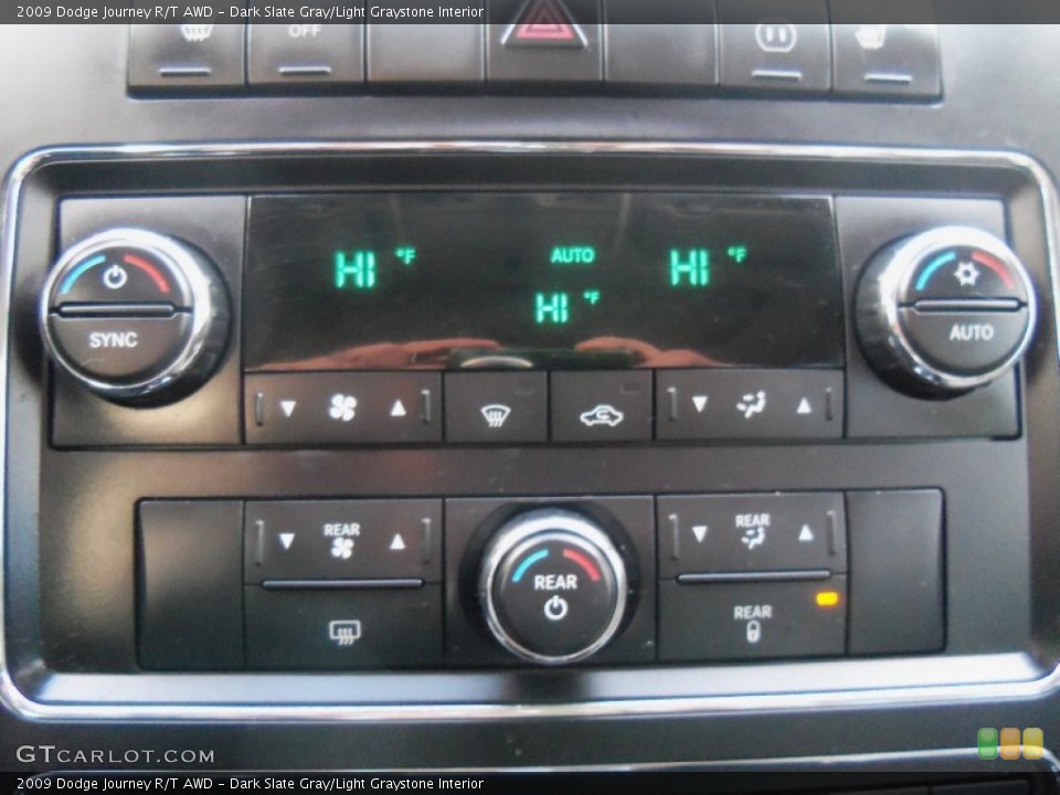 Dark Slate Gray/Light Graystone Interior Controls for the 2009 Dodge Journey R/T AWD #72961990