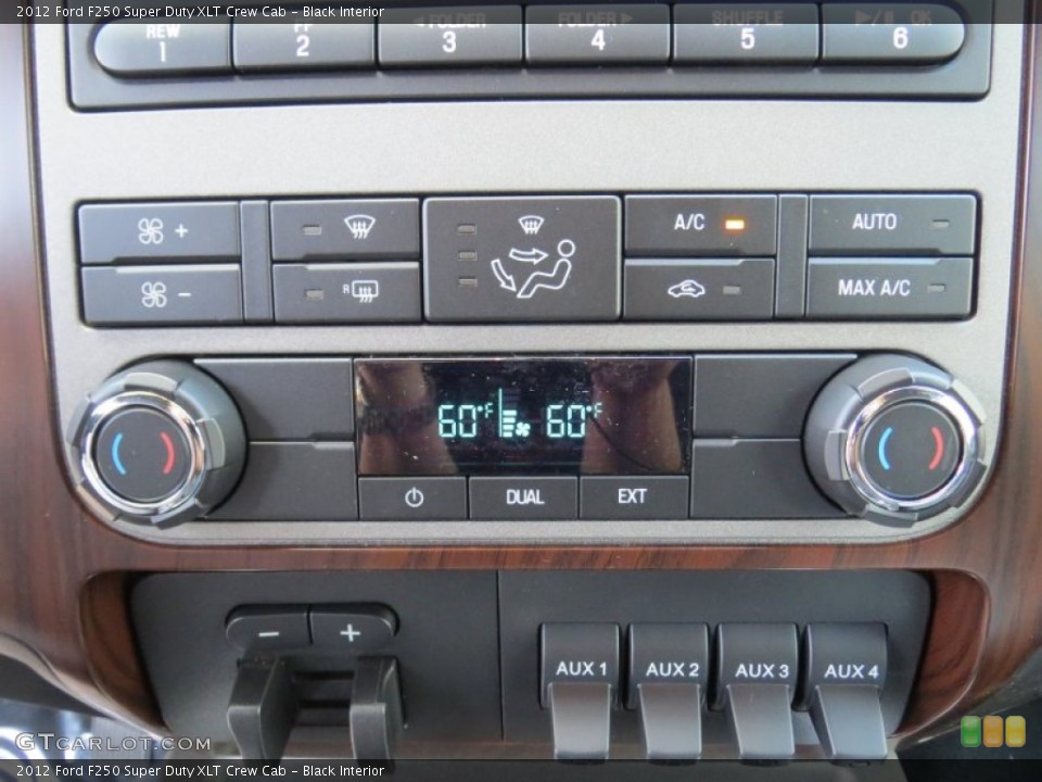 Black Interior Controls for the 2012 Ford F250 Super Duty XLT Crew Cab #72962114