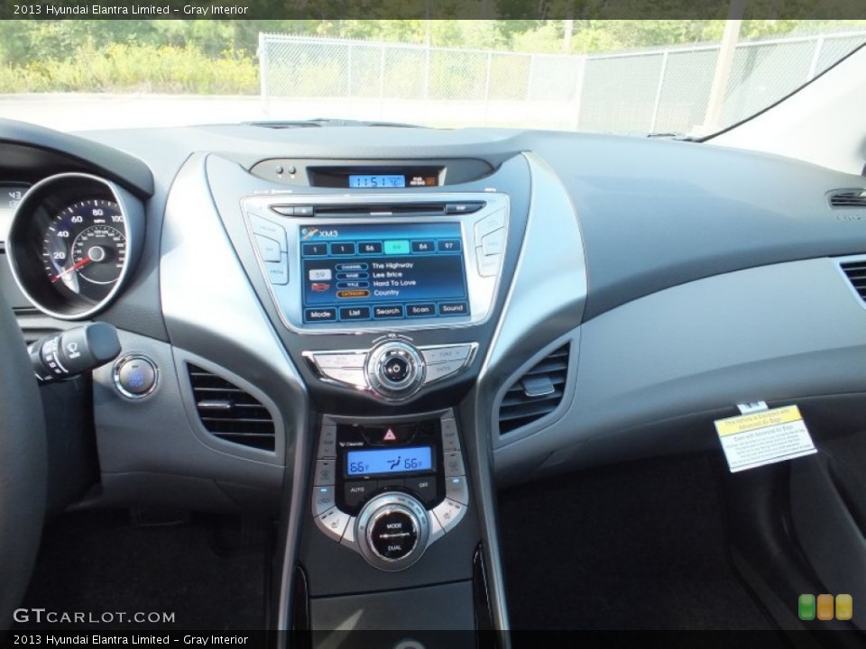 Gray Interior Controls for the 2013 Hyundai Elantra Limited #72962919