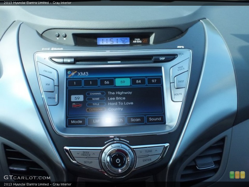 Gray Interior Controls for the 2013 Hyundai Elantra Limited #72962961