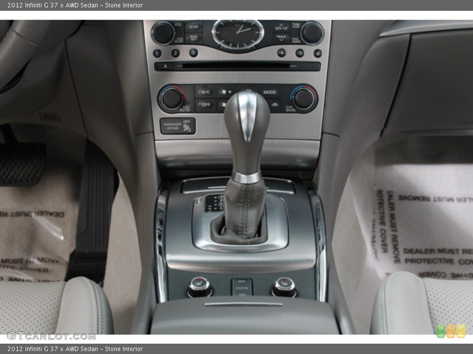 Stone Interior Transmission for the 2012 Infiniti G 37 x AWD Sedan #72964323
