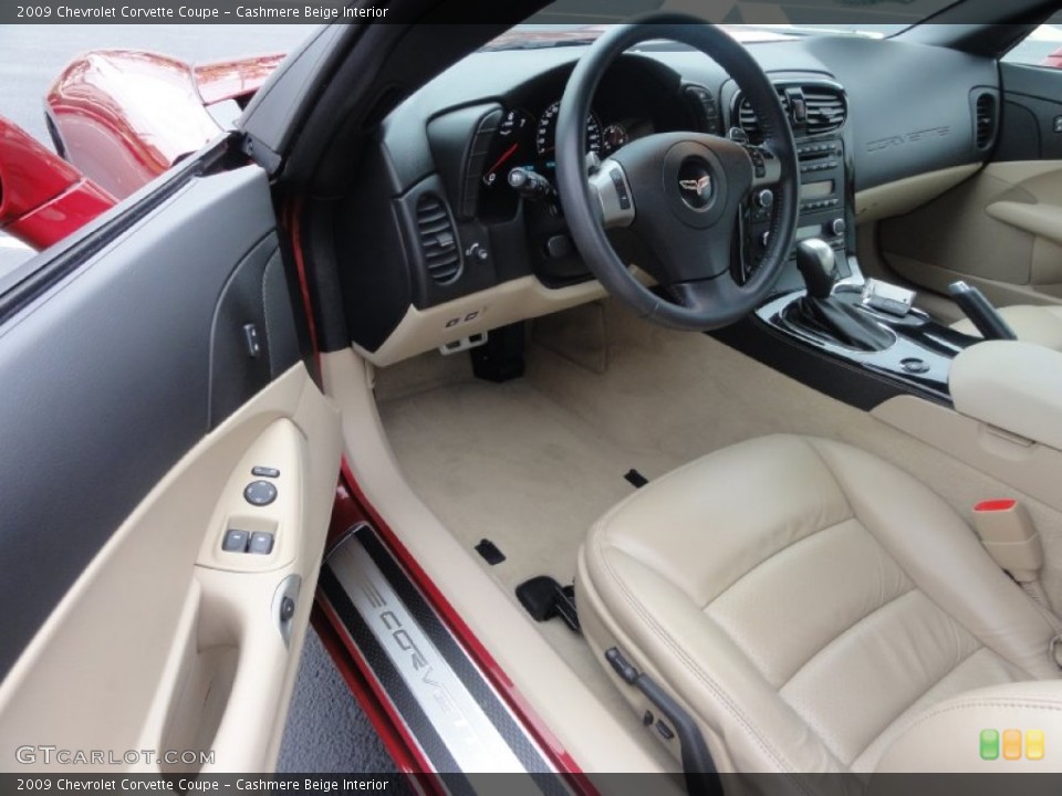 Cashmere Beige Interior Prime Interior for the 2009 Chevrolet Corvette Coupe #72964683