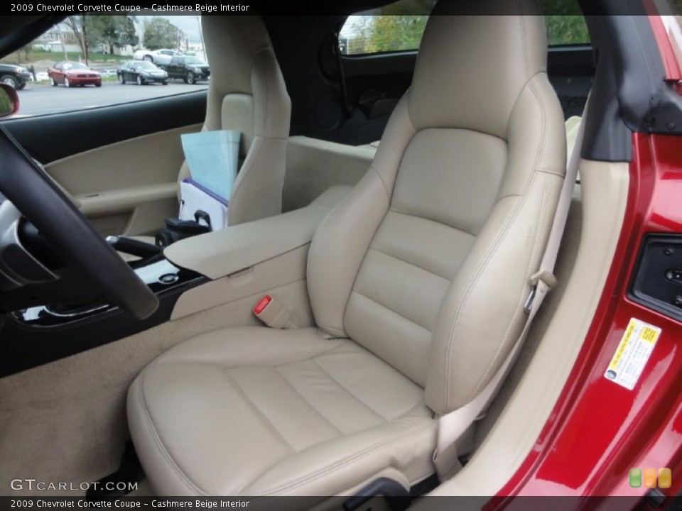 Cashmere Beige Interior Front Seat for the 2009 Chevrolet Corvette Coupe #72964779