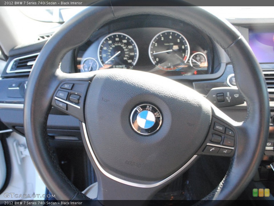 Black Interior Steering Wheel for the 2012 BMW 7 Series 740i Sedan #72964848