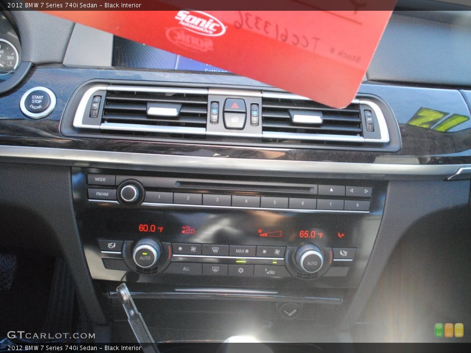Black Interior Controls for the 2012 BMW 7 Series 740i Sedan #72964917