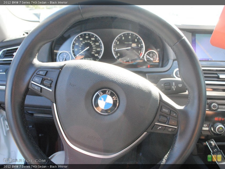 Black Interior Steering Wheel for the 2012 BMW 7 Series 740i Sedan #72964983