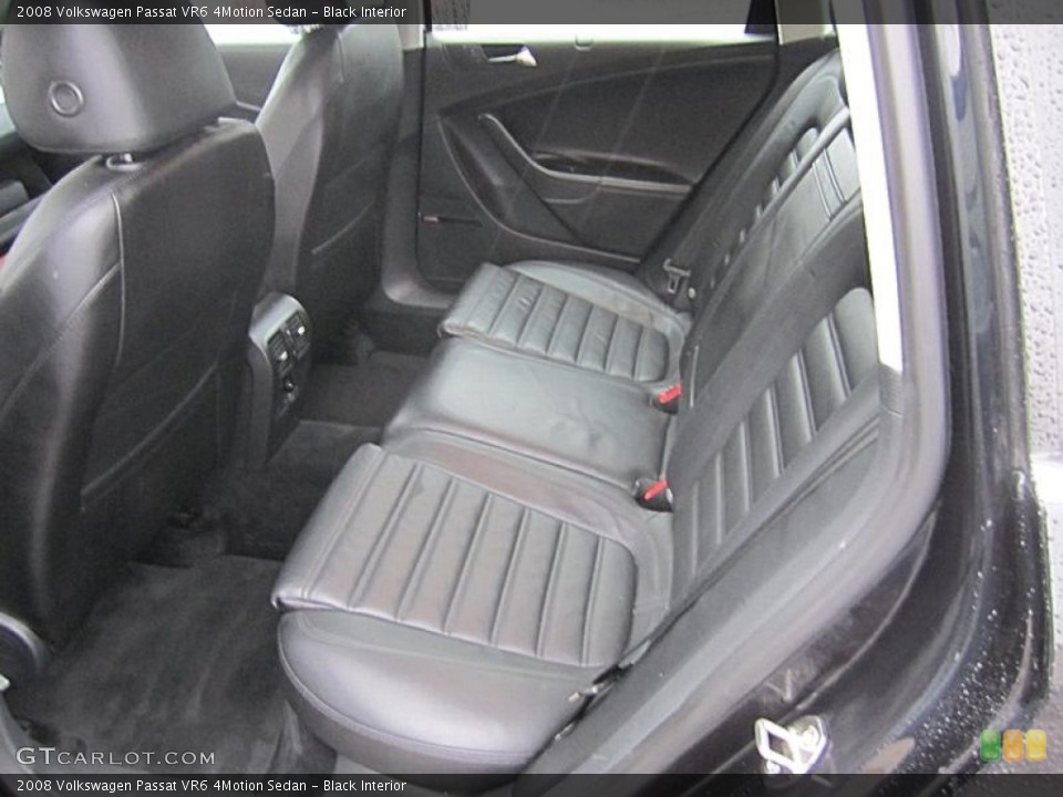 Black Interior Rear Seat for the 2008 Volkswagen Passat VR6 4Motion Sedan #72965052