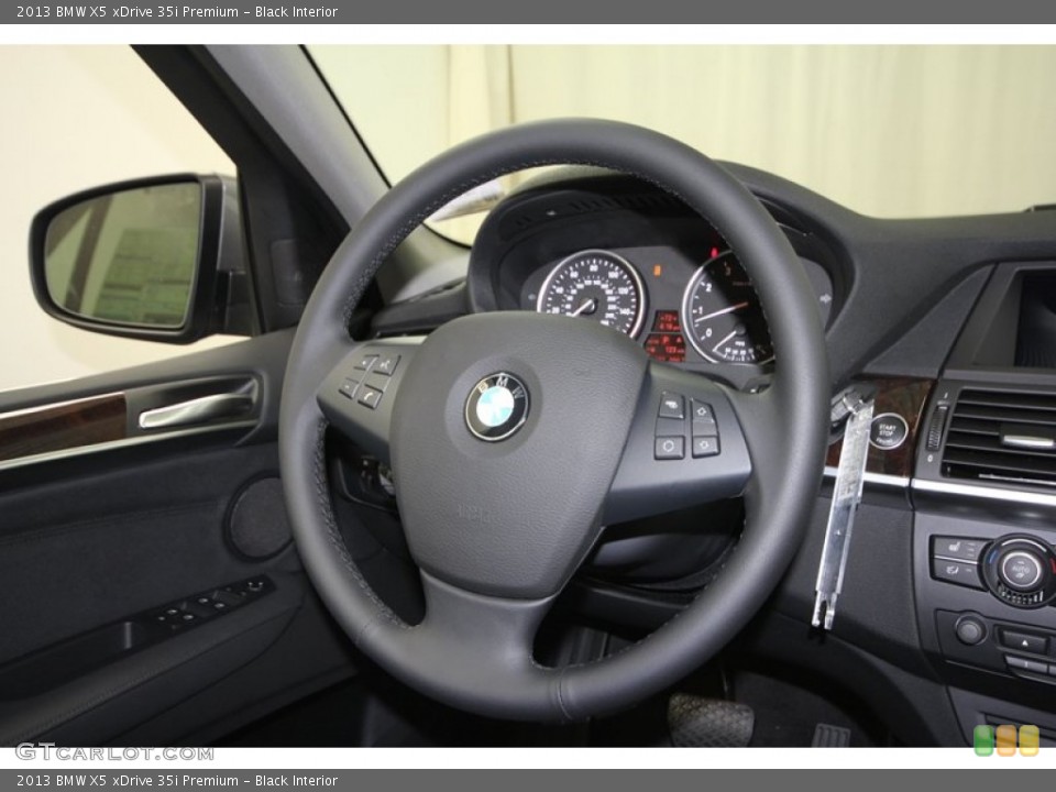 Black Interior Steering Wheel for the 2013 BMW X5 xDrive 35i Premium #72965103