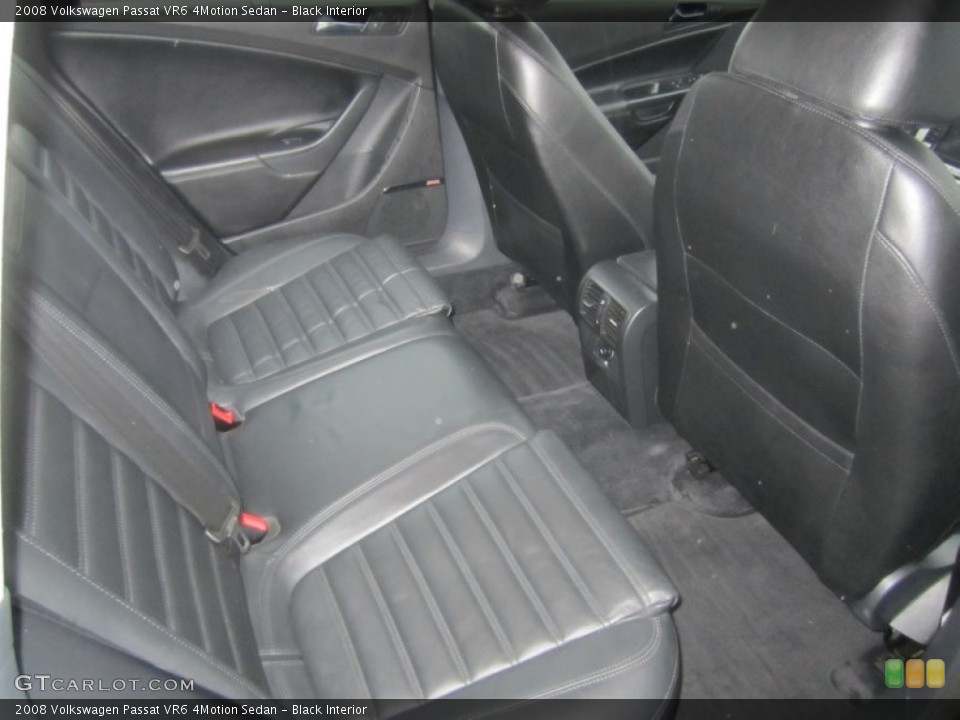 Black Interior Rear Seat for the 2008 Volkswagen Passat VR6 4Motion Sedan #72965124