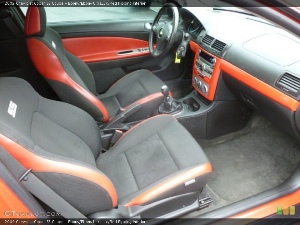 Ebony/Ebony UltraLux/Red Pipping Interior Photo for the 2009 Chevrolet Cobalt SS Coupe #72965883