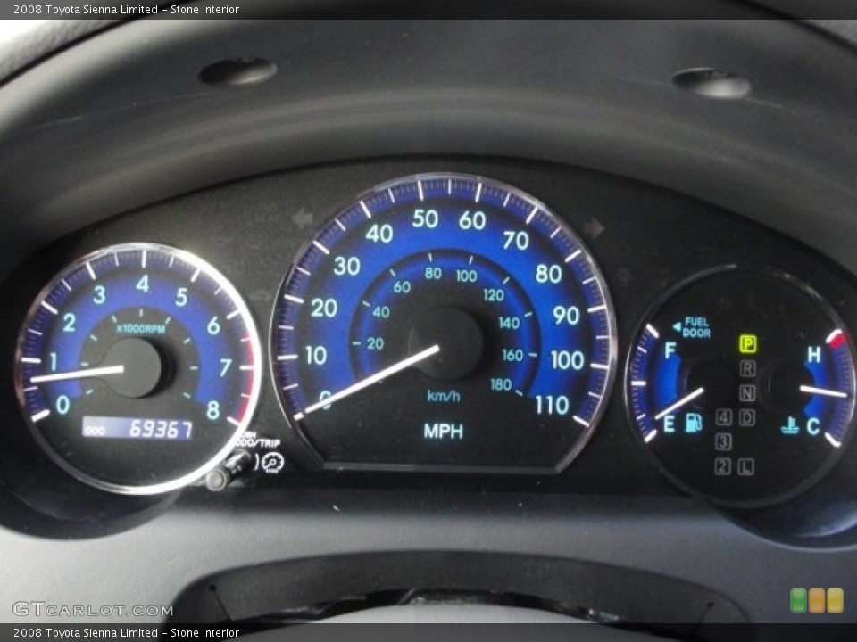 Stone Interior Gauges for the 2008 Toyota Sienna Limited #72966253