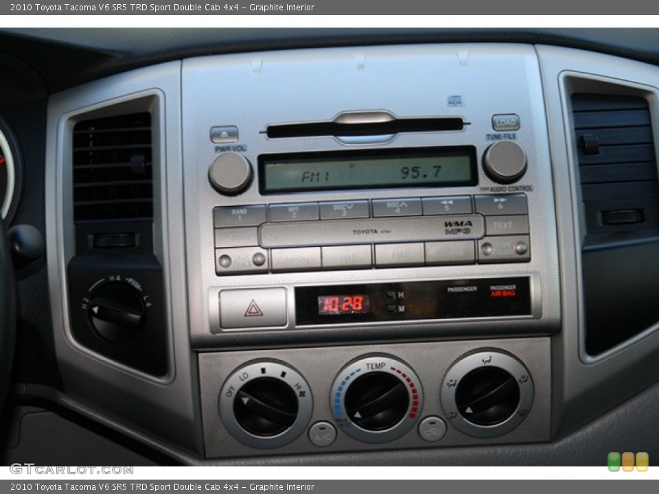 Graphite Interior Controls for the 2010 Toyota Tacoma V6 SR5 TRD Sport Double Cab 4x4 #72968472