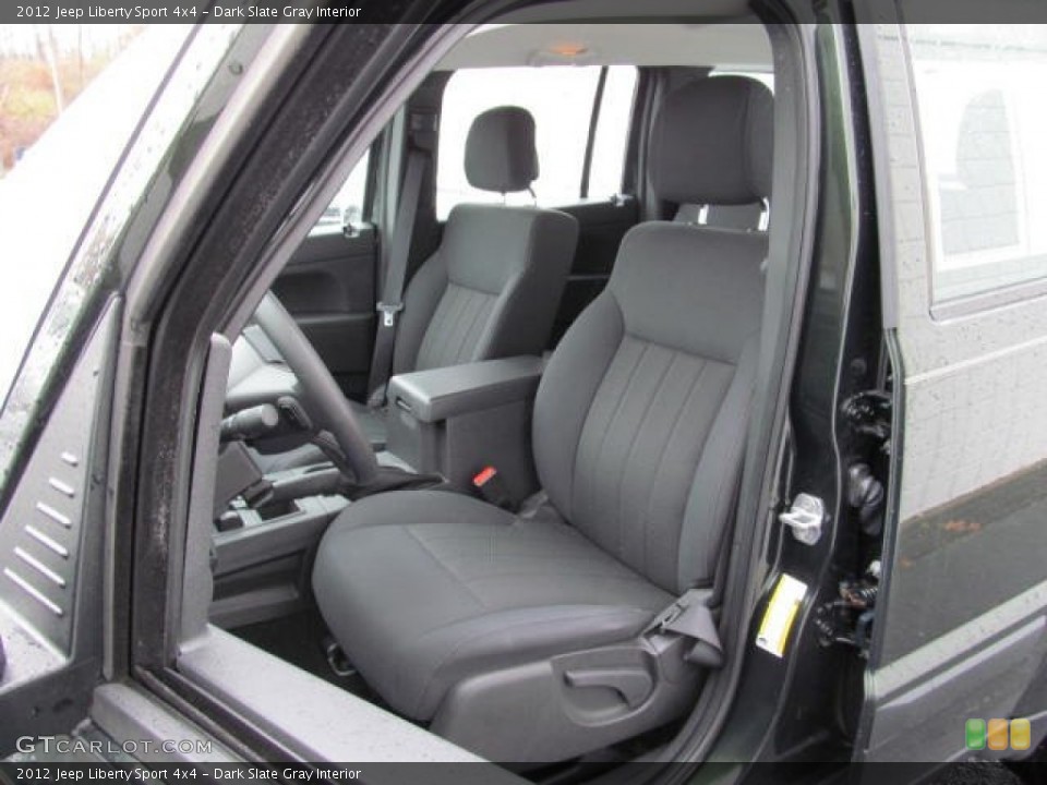 Dark Slate Gray Interior Front Seat for the 2012 Jeep Liberty Sport 4x4 #72969567