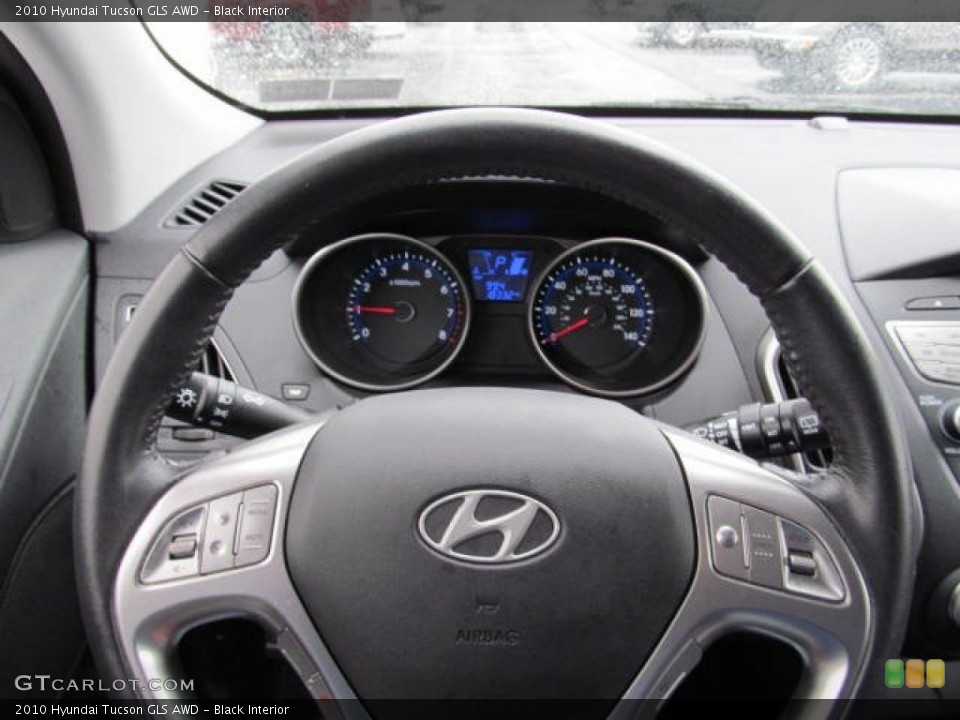 Black Interior Steering Wheel for the 2010 Hyundai Tucson GLS AWD #72973484