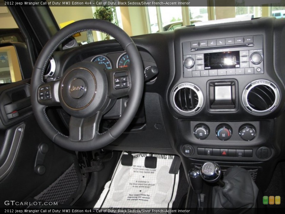 Call of Duty: Black Sedosa/Silver French-Accent Interior Dashboard for the 2012 Jeep Wrangler Call of Duty: MW3 Edition 4x4 #72974646