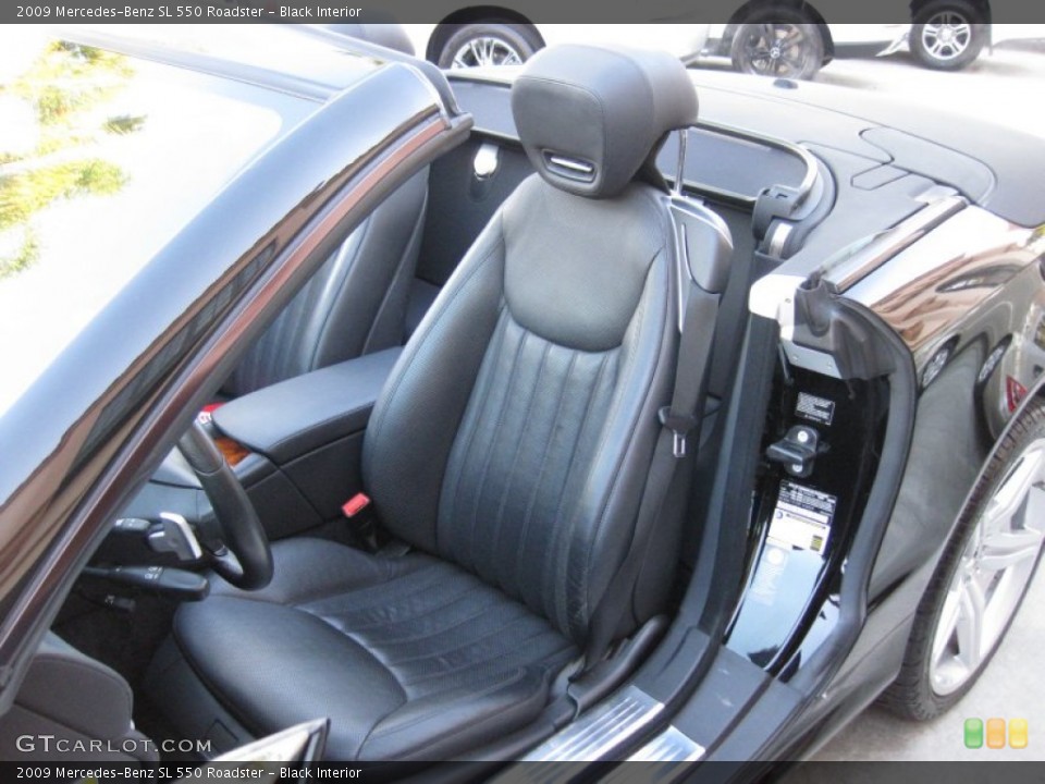 Black Interior Front Seat for the 2009 Mercedes-Benz SL 550 Roadster #72976041