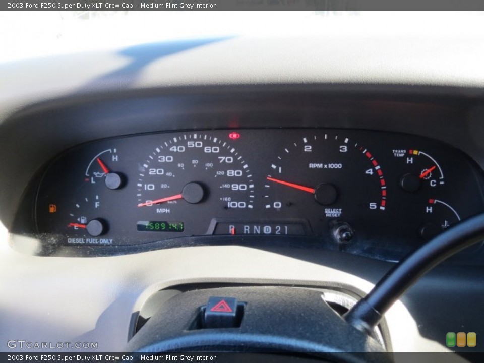 Medium Flint Grey Interior Gauges for the 2003 Ford F250 Super Duty XLT Crew Cab #72977697