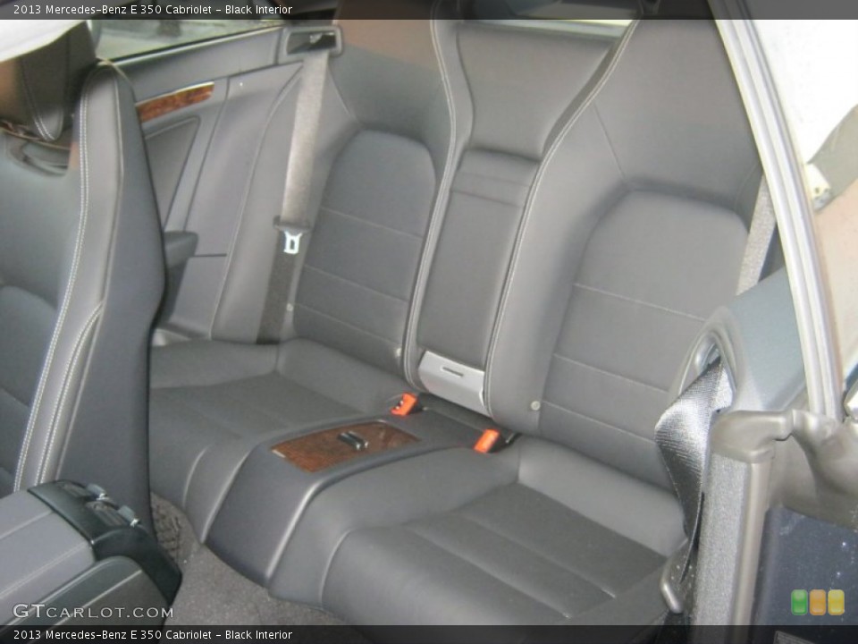 Black Interior Rear Seat for the 2013 Mercedes-Benz E 350 Cabriolet #72978174
