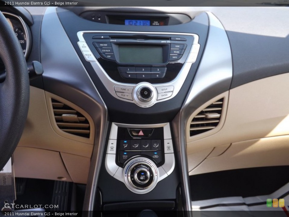 Beige Interior Controls for the 2011 Hyundai Elantra GLS #72978864