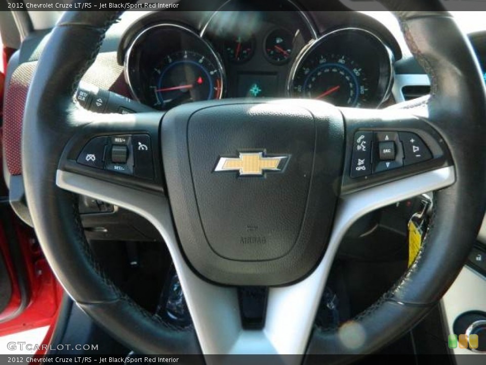 Jet Black/Sport Red Interior Steering Wheel for the 2012 Chevrolet Cruze LT/RS #72982806