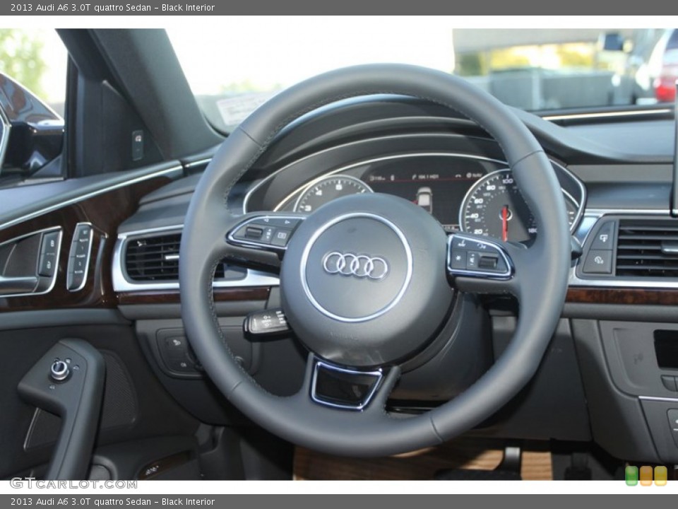 Black Interior Steering Wheel for the 2013 Audi A6 3.0T quattro Sedan #72984087
