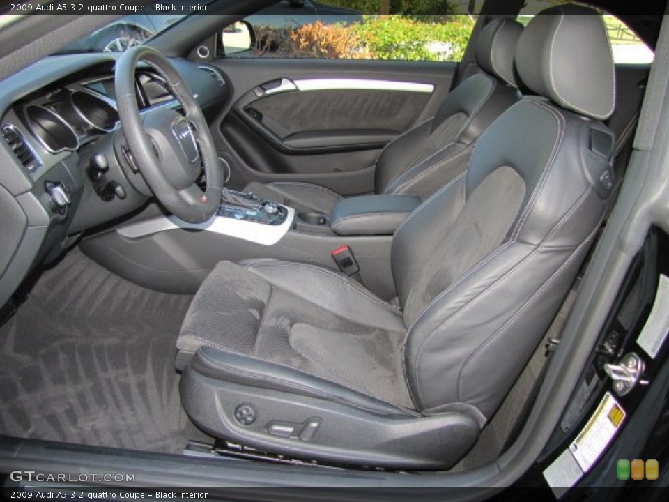 Black Interior Front Seat for the 2009 Audi A5 3.2 quattro Coupe #72984269