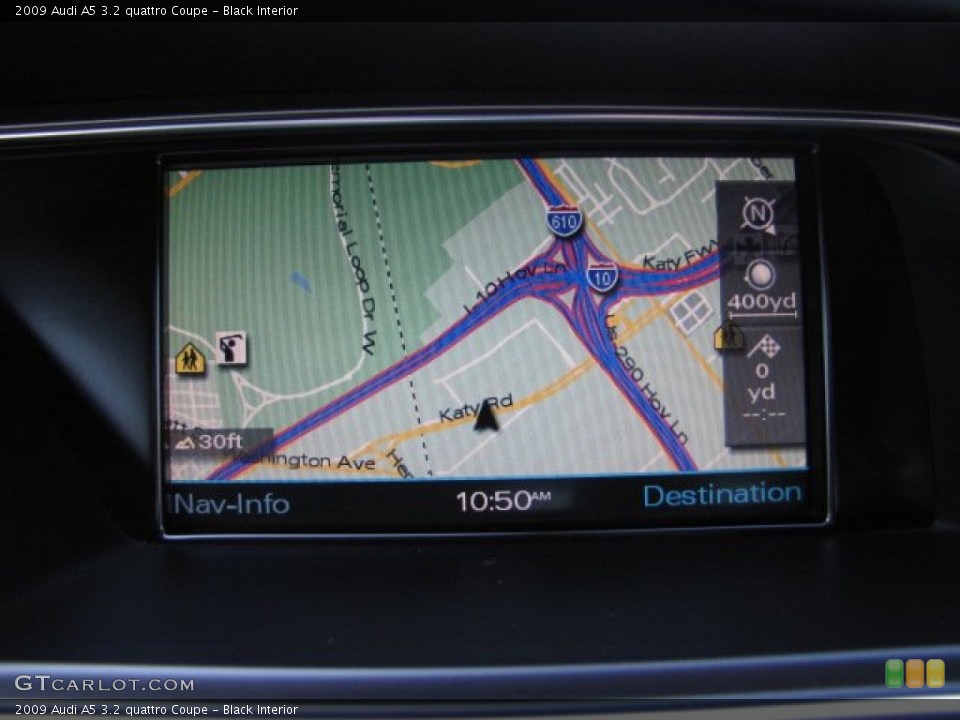Black Interior Navigation for the 2009 Audi A5 3.2 quattro Coupe #72984536