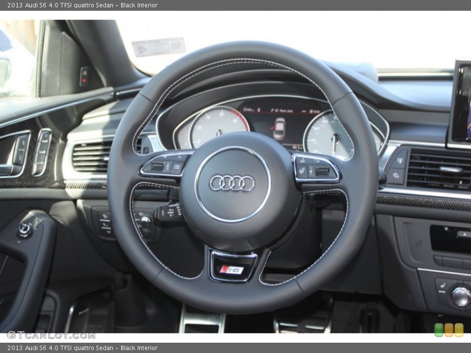 Black Interior Steering Wheel for the 2013 Audi S6 4.0 TFSI quattro Sedan #72984546