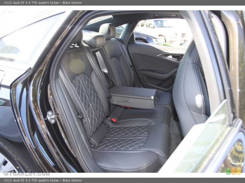 Black Interior Rear Seat for the 2013 Audi S6 4.0 TFSI quattro Sedan #72984681