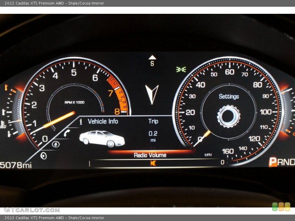 Shale/Cocoa Interior Gauges for the 2013 Cadillac XTS Premium AWD #72987312