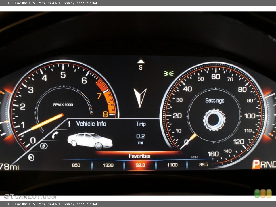 Shale/Cocoa Interior Gauges for the 2013 Cadillac XTS Premium AWD #72987321