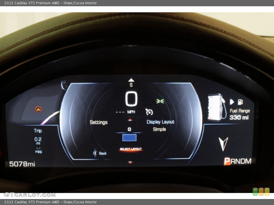 Shale/Cocoa Interior Gauges for the 2013 Cadillac XTS Premium AWD #72987327