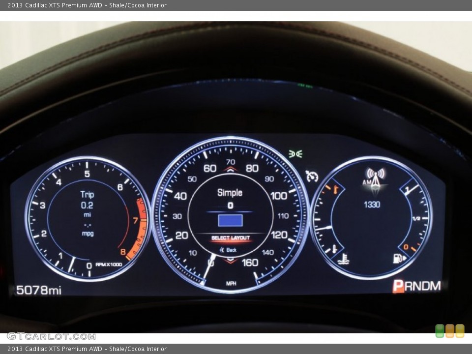 Shale/Cocoa Interior Gauges for the 2013 Cadillac XTS Premium AWD #72987336