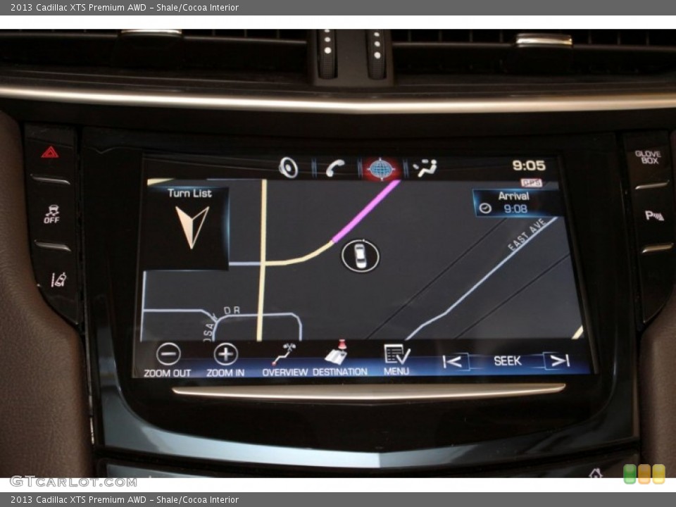 Shale/Cocoa Interior Navigation for the 2013 Cadillac XTS Premium AWD #72987369
