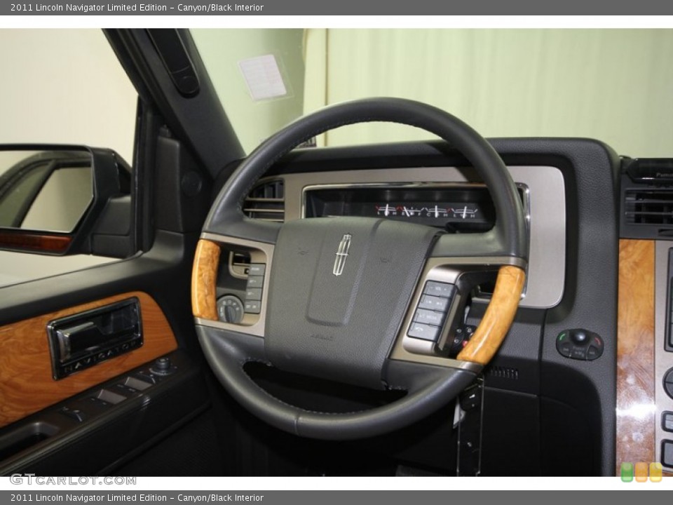 Canyon/Black Interior Steering Wheel for the 2011 Lincoln Navigator Limited Edition #72988794