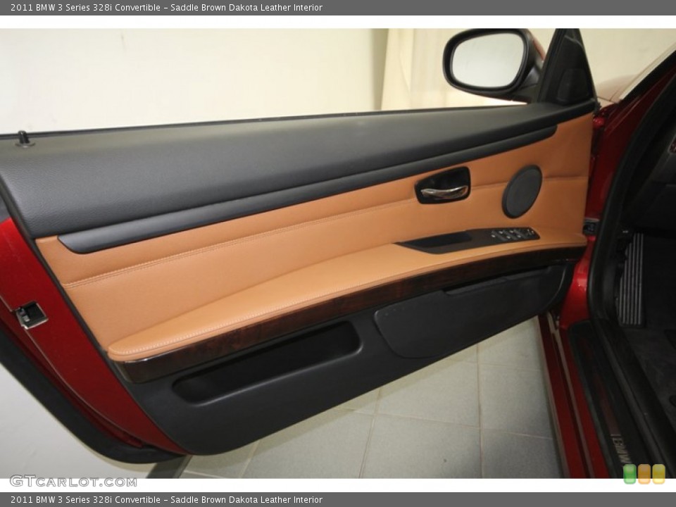 Saddle Brown Dakota Leather Interior Door Panel for the 2011 BMW 3 Series 328i Convertible #72989952