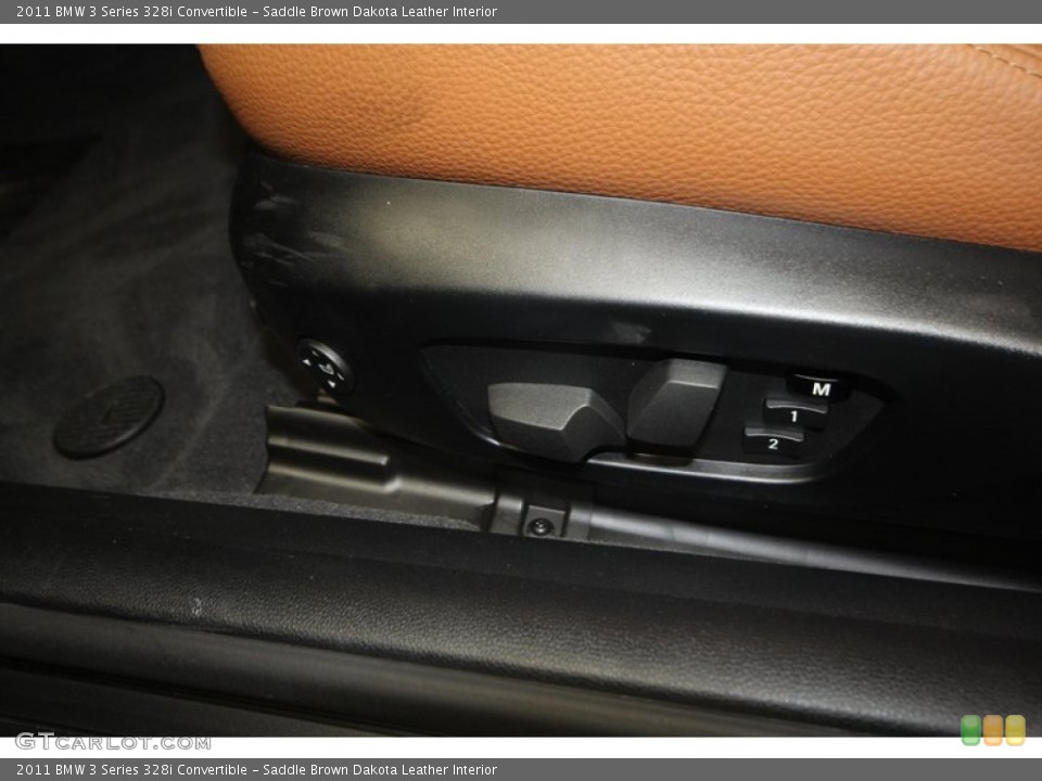 Saddle Brown Dakota Leather Interior Controls for the 2011 BMW 3 Series 328i Convertible #72989958