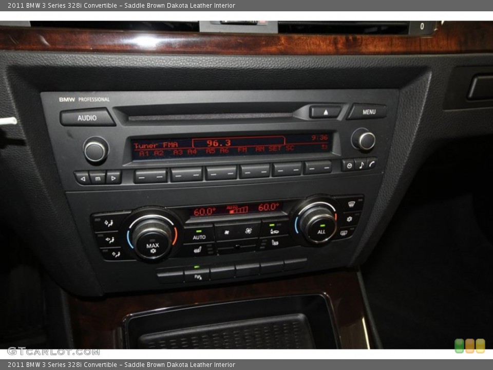 Saddle Brown Dakota Leather Interior Controls for the 2011 BMW 3 Series 328i Convertible #72989964
