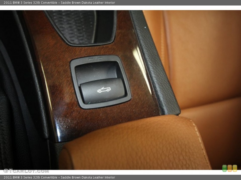 Saddle Brown Dakota Leather Interior Controls for the 2011 BMW 3 Series 328i Convertible #72989970